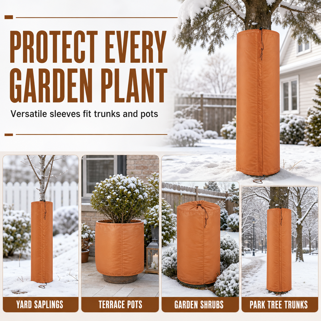 🥳2026 HOT SALE🥳💞50K+ SOLD! 🌳❄️ 50% OFF! Winter Tree Trunk Protector Wrap – reflective thermal shield, breathable Oxford fabric & adjustable drawstrings. Protect bark from frost & cracks! 🛡️✅