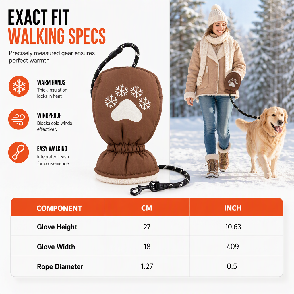 🥳2026 HOT SALE🥳💞50K+ SOLD! 🐕🧤 50% OFF! Winter Dog Leash with Warm Glove – 4-layer thermal shield, waterproof & slip-free grip. Keep hands warm on freezing walks! 🛡️✅