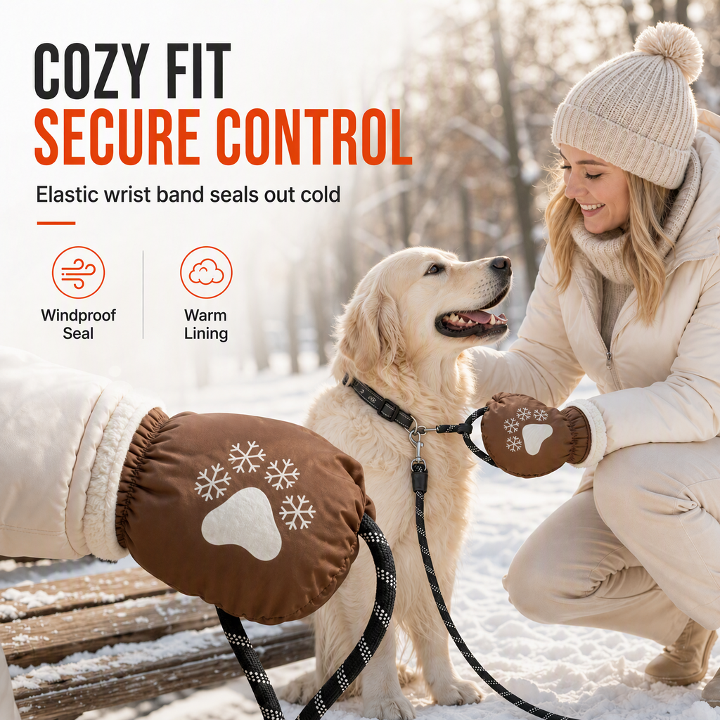 🥳2026 HOT SALE🥳💞50K+ SOLD! 🐕🧤 50% OFF! Winter Dog Leash with Warm Glove – 4-layer thermal shield, waterproof & slip-free grip. Keep hands warm on freezing walks! 🛡️✅