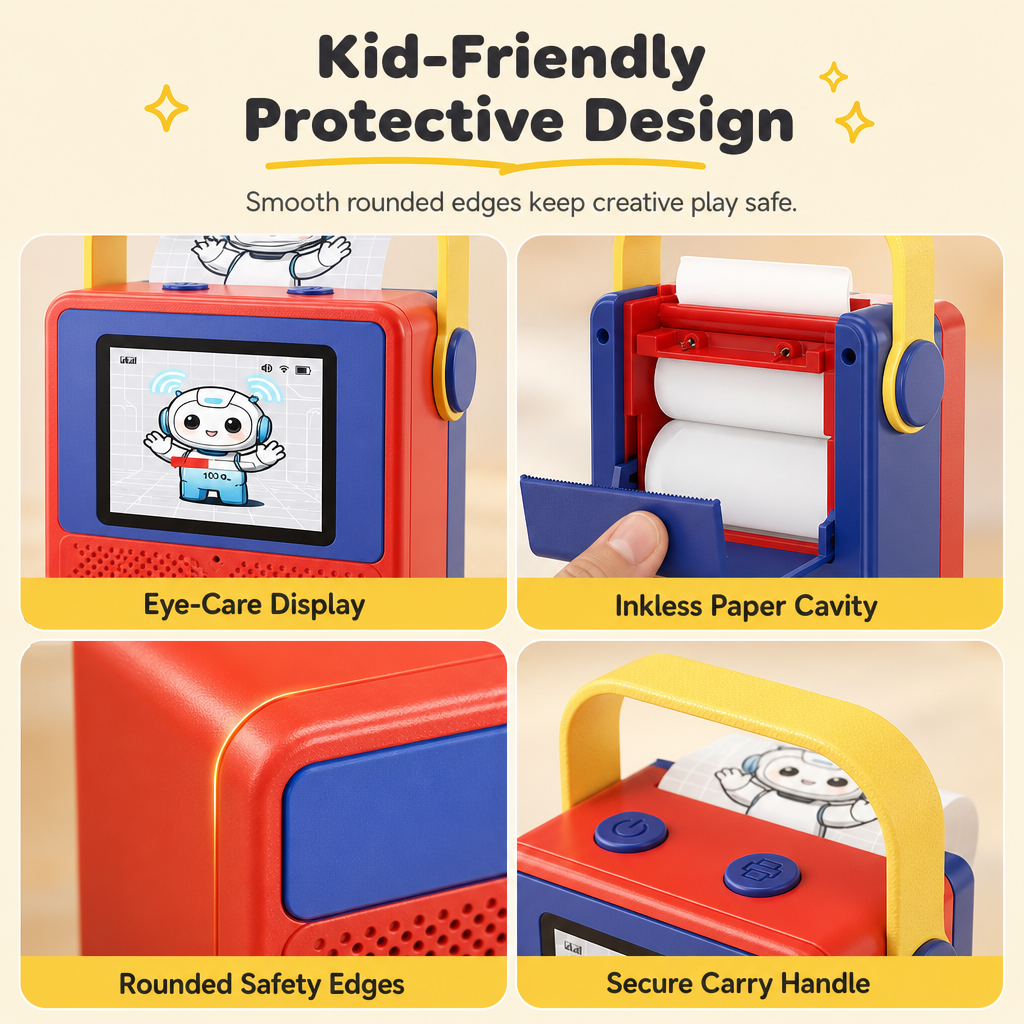 🥳2026 HOT SALE🥳💞50K+ SOLD! 🎨🖨️ 50% OFF! Kids Smart AI Thermal Printer Toy – speak ideas into inkless prints, voice-to-art fun. No screens, no mess, just creative play! 🛡️✅