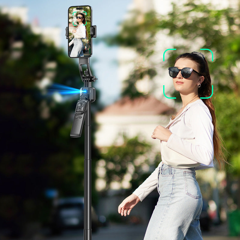 🥳2026 HOT SALE🥳💞50K+ SOLD! 📱🎥 50% OFF! AI Smart Tracking Gimbal Tripod – 360° rotation, reinforced quadpod & remote control. Hands-free stable videos anywhere! 🛡️✅