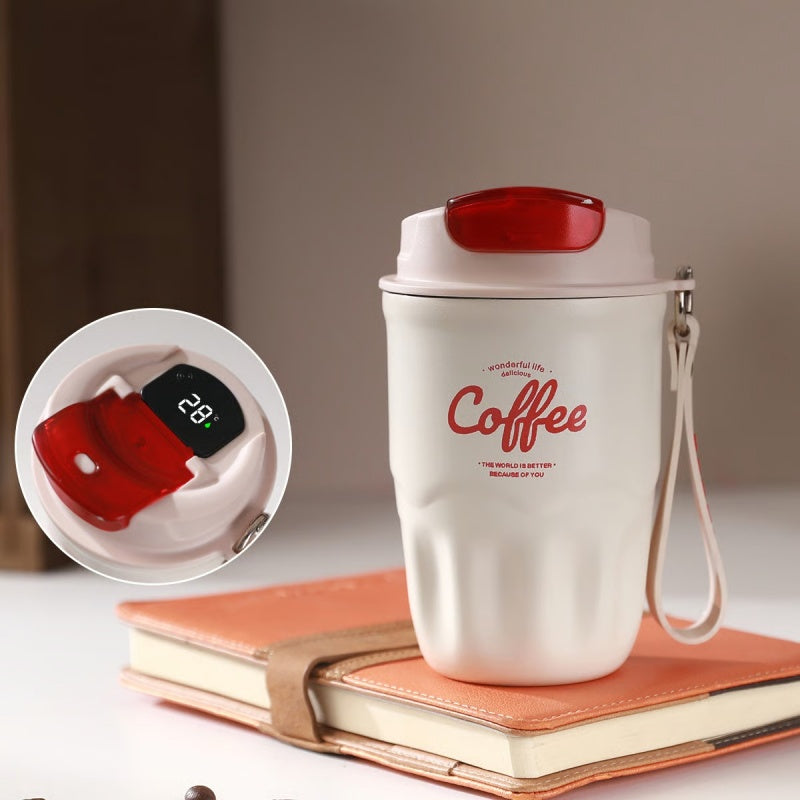 🥳2026 HOT SALE🥳💞50K+ SOLD! ☕🌡️ 50% OFF! Portable Smart Thermal Coffee Cup – touch temperature display, 316 stainless steel, 12-hour insulation & leakproof. Perfect for commutes & travel! 🛡️✅