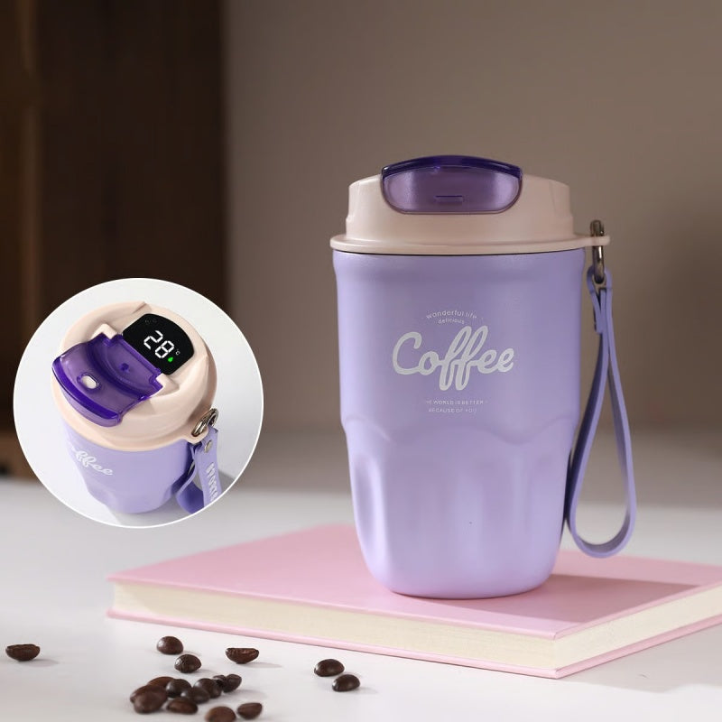 🥳2026 HOT SALE🥳💞50K+ SOLD! ☕🌡️ 50% OFF! Portable Smart Thermal Coffee Cup – touch temperature display, 316 stainless steel, 12-hour insulation & leakproof. Perfect for commutes & travel! 🛡️✅