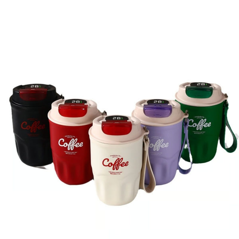 🥳2026 HOT SALE🥳💞50K+ SOLD! ☕🌡️ 50% OFF! Portable Smart Thermal Coffee Cup – touch temperature display, 316 stainless steel, 12-hour insulation & leakproof. Perfect for commutes & travel! 🛡️✅