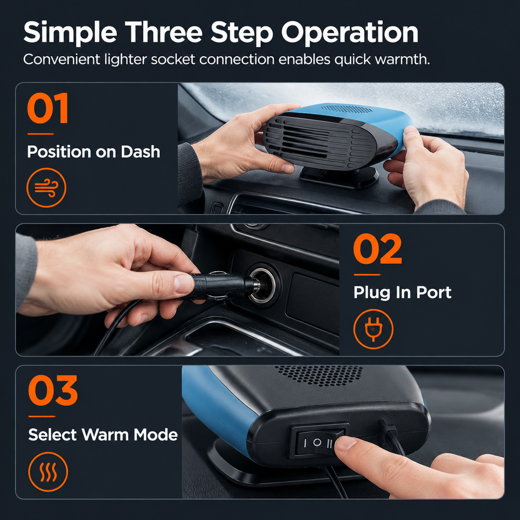 🥳2026 HOT SALE🥳💞50K+ SOLD! 🚗🔥 50% OFF! Mini 12V Car Defroster Fan – directed warm airflow clears windshield frost & fog fast. Swivel base, plug-and-play, safer winter driving! 🛡️✅