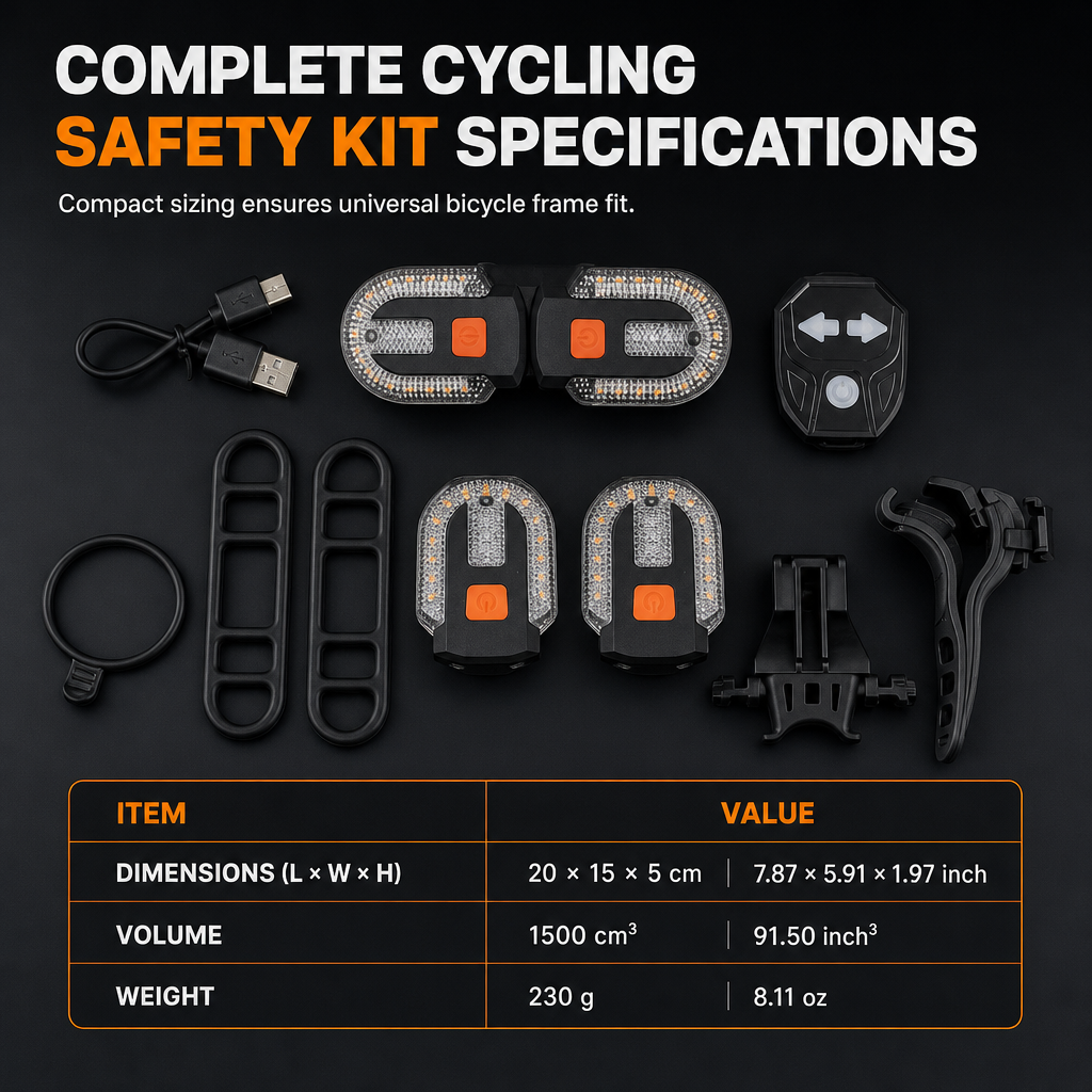🥳2026 HOT SALE🥳💞50K+ SOLD! 🚴💡 50% OFF! Wireless Bike Turn Signals – thumb-control buttons, split frame lights & USB rechargeable. Signal safely without moving your hands! 🛡️✅v