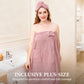 🥳2026 HOT SALE🥳💞50K+ SOLD! 🛁👗 50% OFF! Plus Size Towel Wrap Robe Set with Drying Cap – ultra-soft warm fabric, chic bow & secure fit. Cosy, absorbent post-bath comfort! ✨💪