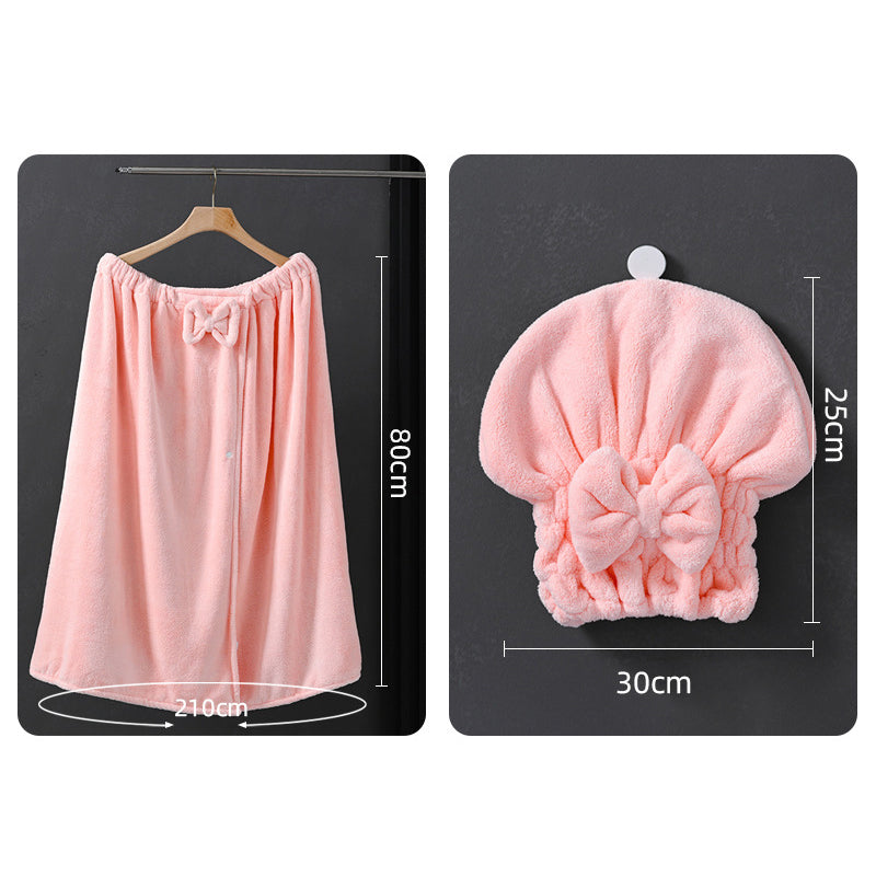 🥳2026 HOT SALE🥳💞50K+ SOLD! 🛁👗 50% OFF! Plus Size Towel Wrap Robe Set with Drying Cap – ultra-soft warm fabric, chic bow & secure fit. Cosy, absorbent post-bath comfort! ✨💪