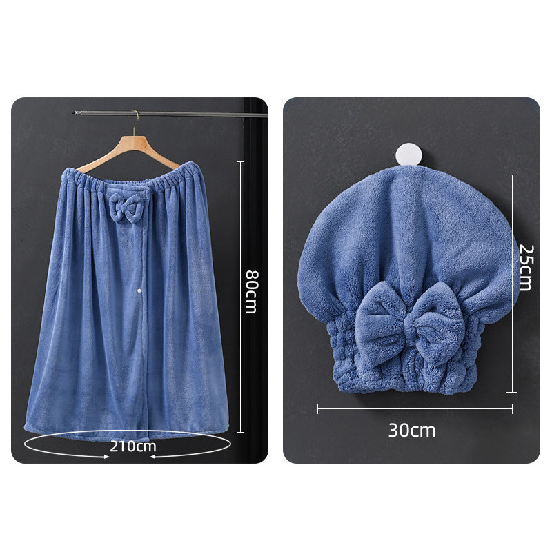 🥳2026 HOT SALE🥳💞50K+ SOLD! 🛁👗 50% OFF! Plus Size Towel Wrap Robe Set with Drying Cap – ultra-soft warm fabric, chic bow & secure fit. Cosy, absorbent post-bath comfort! ✨💪