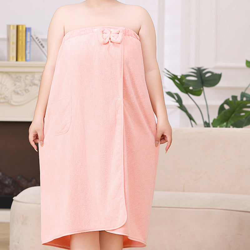 🥳2026 HOT SALE🥳💞50K+ SOLD! 🛁👗 50% OFF! Plus Size Towel Wrap Robe Set with Drying Cap – ultra-soft warm fabric, chic bow & secure fit. Cosy, absorbent post-bath comfort! ✨💪