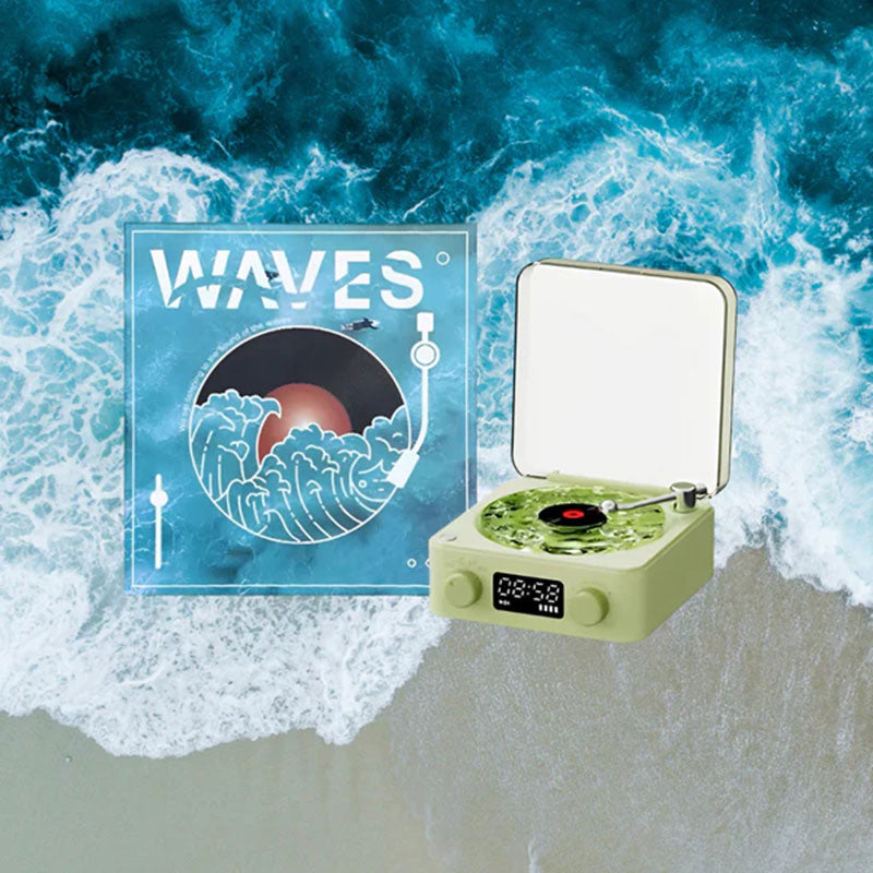 🥳2026 HOT SALE🥳💞50K+ SOLD! 🎶🌙 50% OFF! Retro Record Player Bluetooth Stereo & Sleep Aid – soothing natural sounds, 360° surround & romantic lights. Relax and sleep better! ✨💚