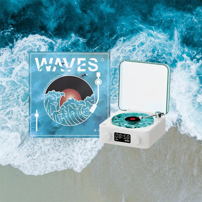 🥳2026 HOT SALE🥳💞50K+ SOLD! 🎶🌙 50% OFF! Retro Record Player Bluetooth Stereo & Sleep Aid – soothing natural sounds, 360° surround & romantic lights. Relax and sleep better! ✨💚