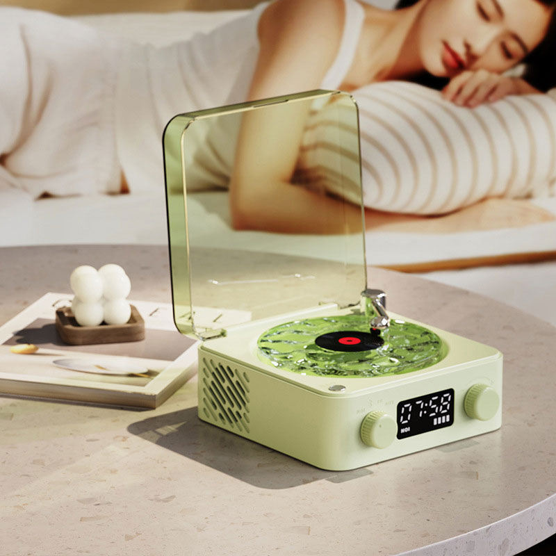 🥳2026 HOT SALE🥳💞50K+ SOLD! 🎶🌙 50% OFF! Retro Record Player Bluetooth Stereo & Sleep Aid – soothing natural sounds, 360° surround & romantic lights. Relax and sleep better! ✨💚
