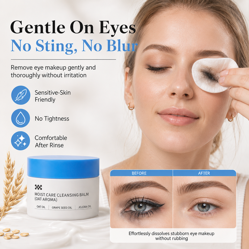 🥳2026 HOT SALE🥳💞50K+ SOLD! 🧴✨ 50% OFF! Gentle Deep Cleansing Makeup Remover Balm – melts waterproof makeup & sunscreen, nourishes with grape seed oil, squalane & shea butter. No harsh rubbing, no greasy residue! 💧💚