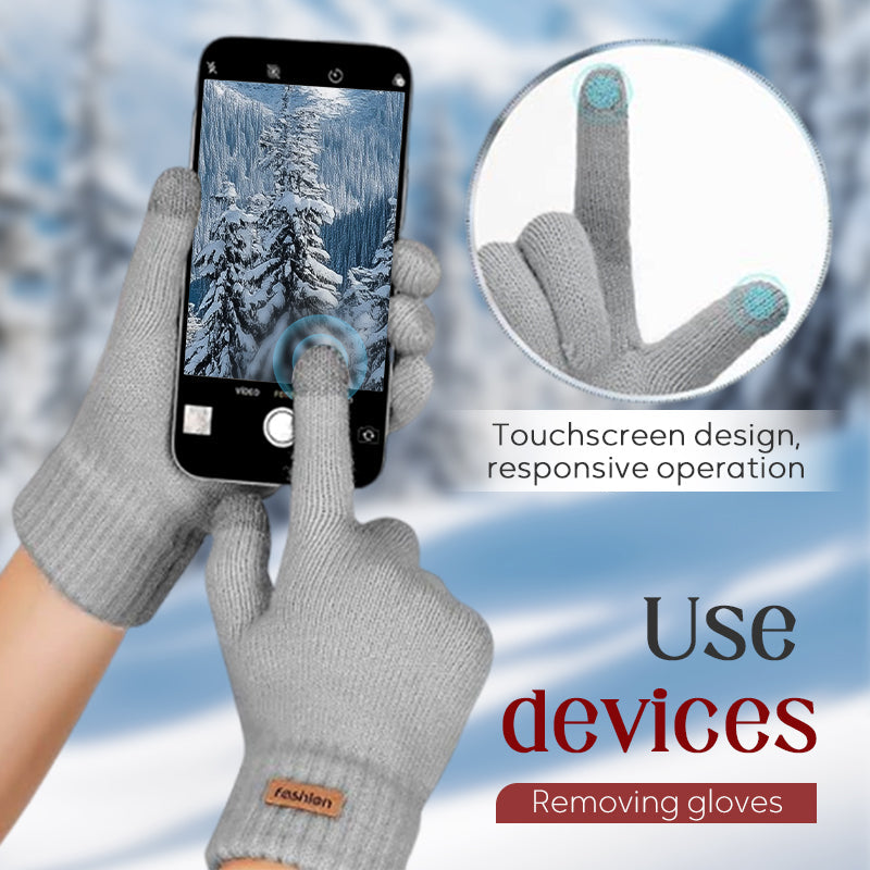 Warm Thermal Knit Touchscreen Gloves