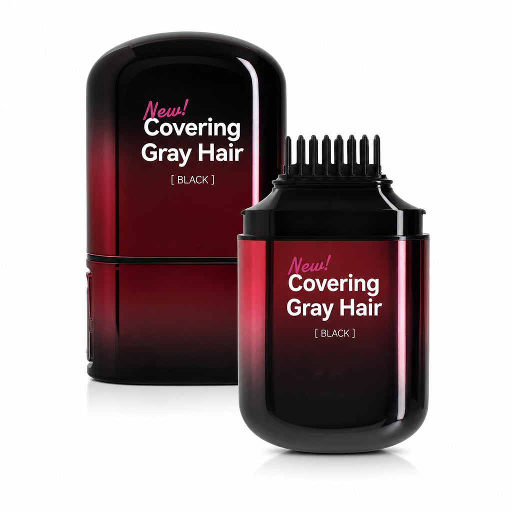 🥳2026 HOT SALE🥳💞50K+ SOLD! 💇‍♀️✨ 50% OFF! Temporary Gray Coverage Hair Color Stick – W-comb precision, peptide formula, sweatproof & quick-dry. Touch up silver strands in seconds! 🛡️✅