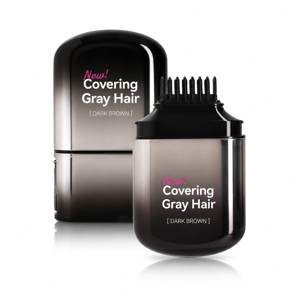 🥳2026 HOT SALE🥳💞50K+ SOLD! 💇‍♀️✨ 50% OFF! Temporary Gray Coverage Hair Color Stick – W-comb precision, peptide formula, sweatproof & quick-dry. Touch up silver strands in seconds! 🛡️✅