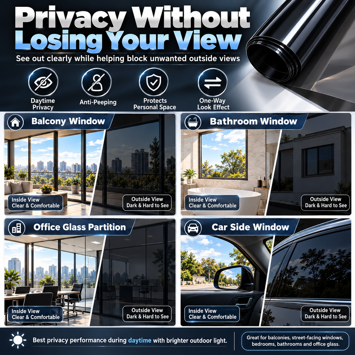🥳2026 HOT SALE🥳💞50K+ SOLD! 🌞🛡️ 50% OFF! Multi-Purpose Window Tint Film – UV protection, heat reduction & privacy. Scratch-resistant for car, home & office glass! ✨✅
