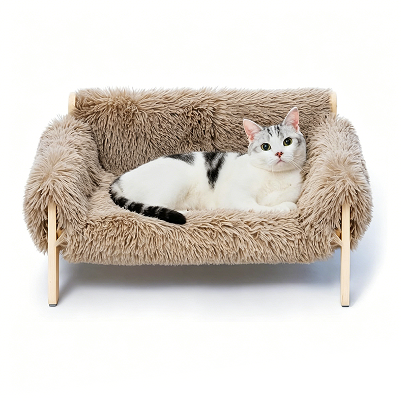 🥳2026 HOT SALE🥳💞50K+ SOLD! 🐾🛏️ 50% OFF! All-Season Washable Pet Bed – sturdy wooden frame, cloud-like plush & removable cover. Cosy comfort for cats & dogs year-round! 🛡️💚