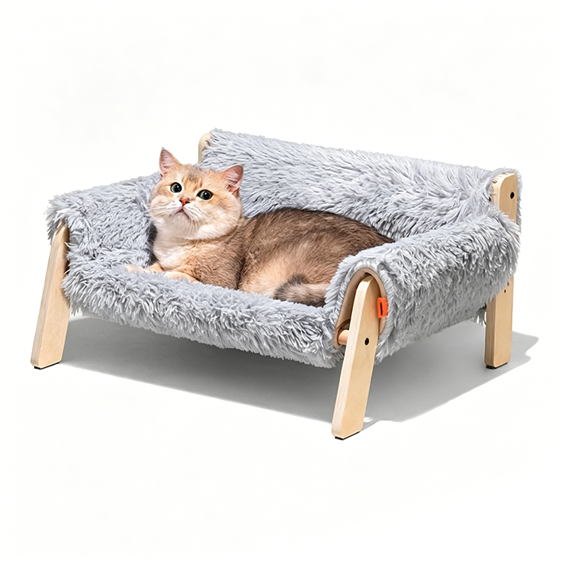 🥳2026 HOT SALE🥳💞50K+ SOLD! 🐾🛏️ 50% OFF! All-Season Washable Pet Bed – sturdy wooden frame, cloud-like plush & removable cover. Cosy comfort for cats & dogs year-round! 🛡️💚