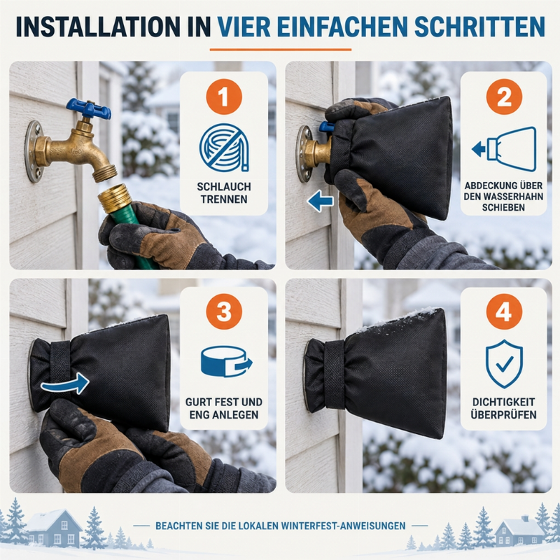 🥳2026 HOT SALE🥳💞50K+ SOLD! ❄️🚰 50% OFF! Insulated Outdoor Faucet Cover – weather-resistant Oxford fabric & padded filling, hook-and-loop fastening. Protects taps from winter freeze! 🛡️✅