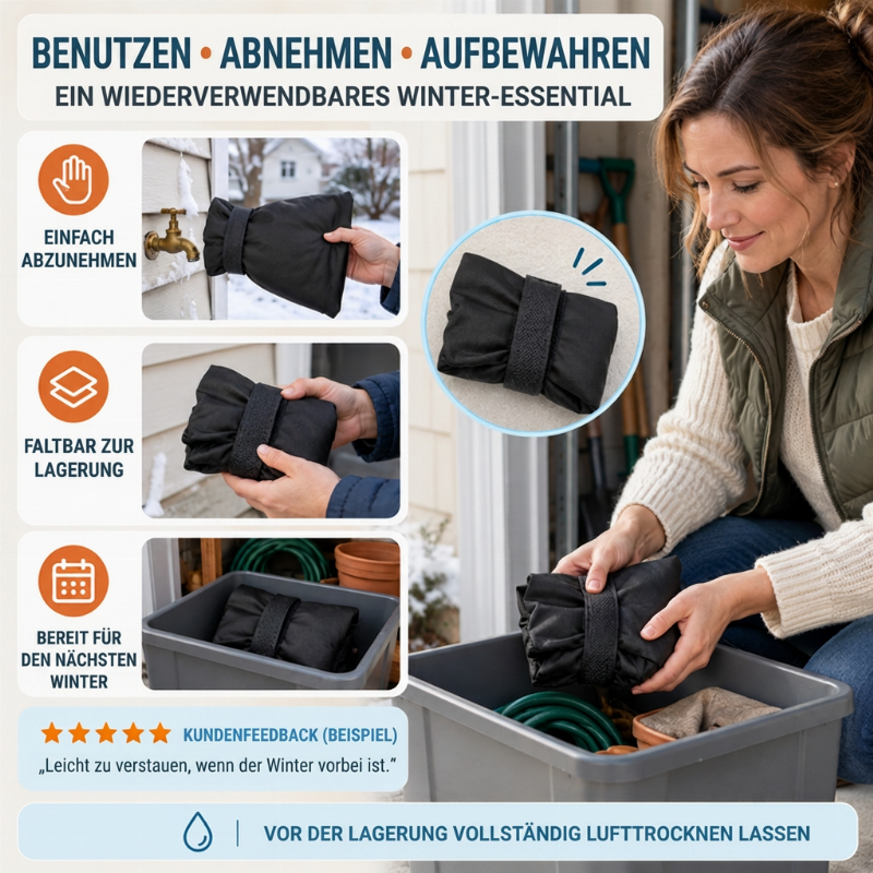 🥳2026 HOT SALE🥳💞50K+ SOLD! ❄️🚰 50% OFF! Insulated Outdoor Faucet Cover – weather-resistant Oxford fabric & padded filling, hook-and-loop fastening. Protects taps from winter freeze! 🛡️✅