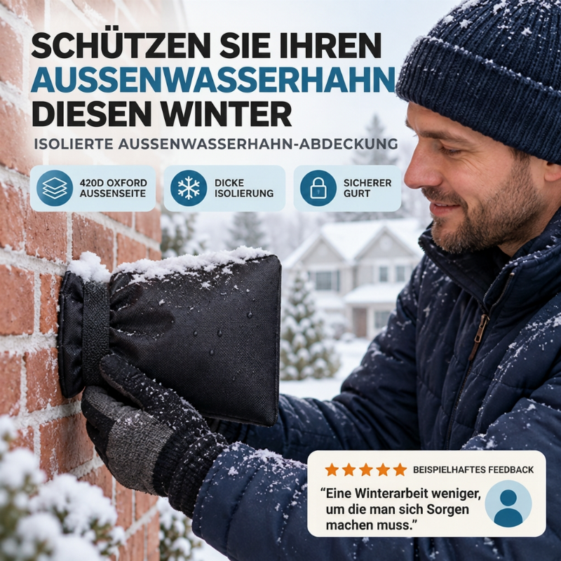 🥳2026 HOT SALE🥳💞50K+ SOLD! ❄️🚰 50% OFF! Insulated Outdoor Faucet Cover – weather-resistant Oxford fabric & padded filling, hook-and-loop fastening. Protects taps from winter freeze! 🛡️✅