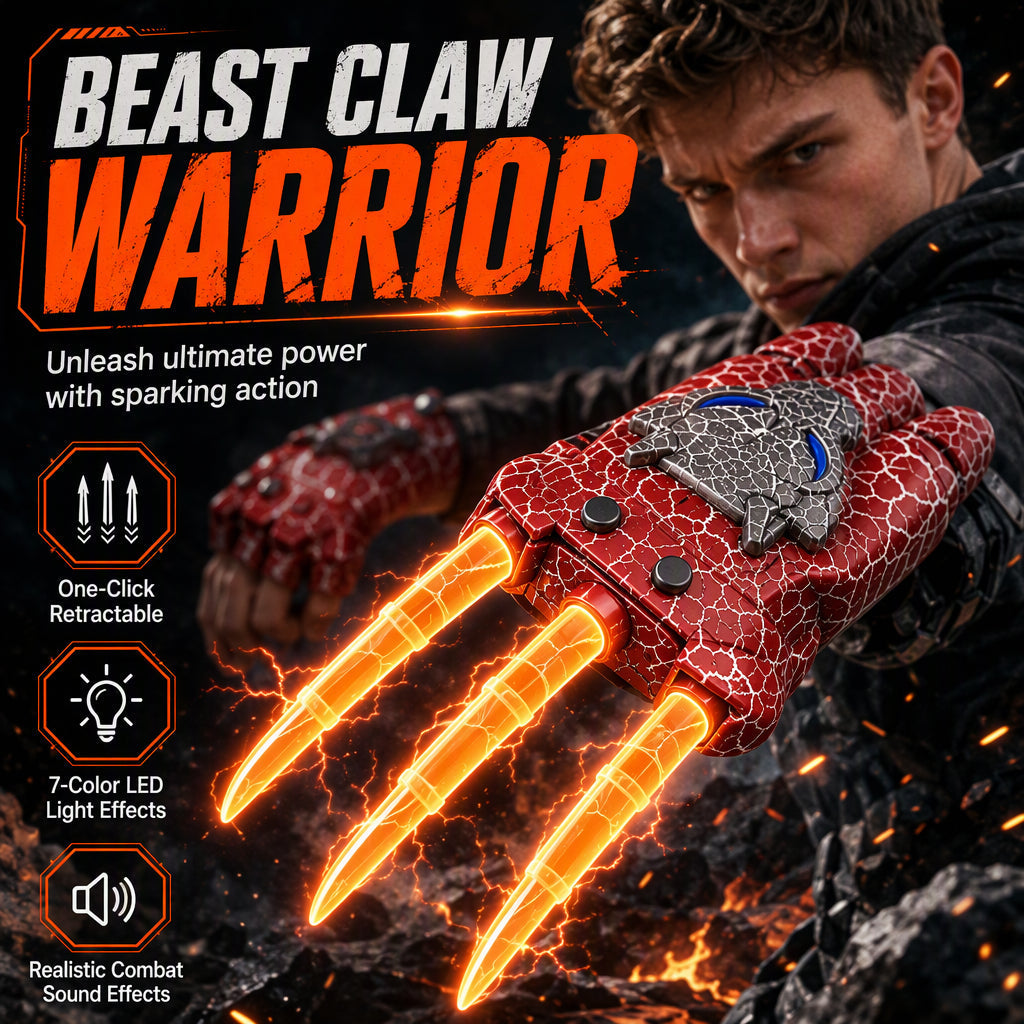 🥳2026 HOT SALE🥳💞50K+ SOLD! 🔥🐾 50% OFF! Retractable Light Up Flame Claws – LED glow, realistic sounds & extendable three-pronged design. Rechargeable battle fun for ages 6+! 🛡️💪