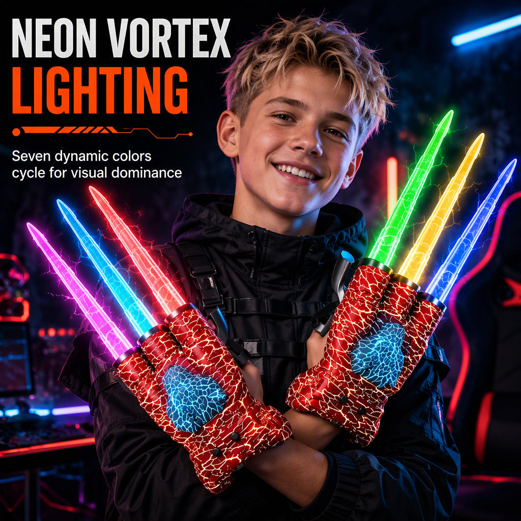 🥳2026 HOT SALE🥳💞50K+ SOLD! 🔥🐾 50% OFF! Retractable Light Up Flame Claws – LED glow, realistic sounds & extendable three-pronged design. Rechargeable battle fun for ages 6+! 🛡️💪