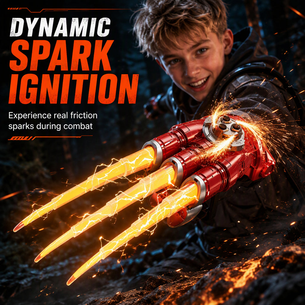 🥳2026 HOT SALE🥳💞50K+ SOLD! 🔥🐾 50% OFF! Retractable Light Up Flame Claws – LED glow, realistic sounds & extendable three-pronged design. Rechargeable battle fun for ages 6+! 🛡️💪