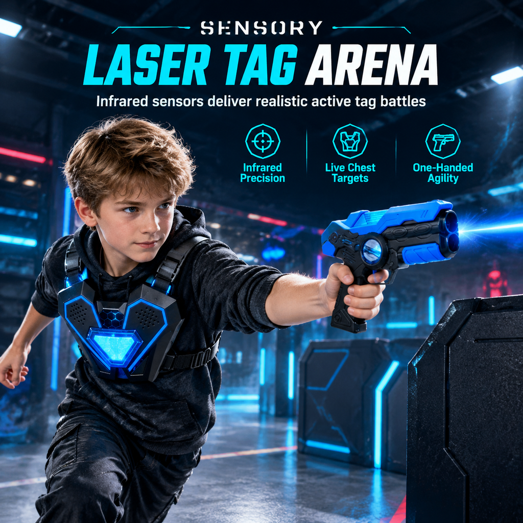 🥳2026 HOT SALE🥳💞50K+ SOLD! 🔫🎯 50% OFF! Kids Laser Tag Toy Gun – infrared hit detection, live health tracking & sound/light effects. Indoor battles for ages 6+! 🛡️💪