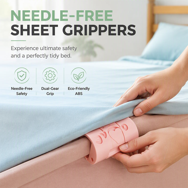 🥳2026 HOT SALE🥳💞50K+ SOLD! 🛏️📌 50% OFF! Needle-Free Bedsheet Clips – 6 or 10 pack, durable ABS, grip edges without sharp pins. Keep sheets neatly in place! 🛡️✅