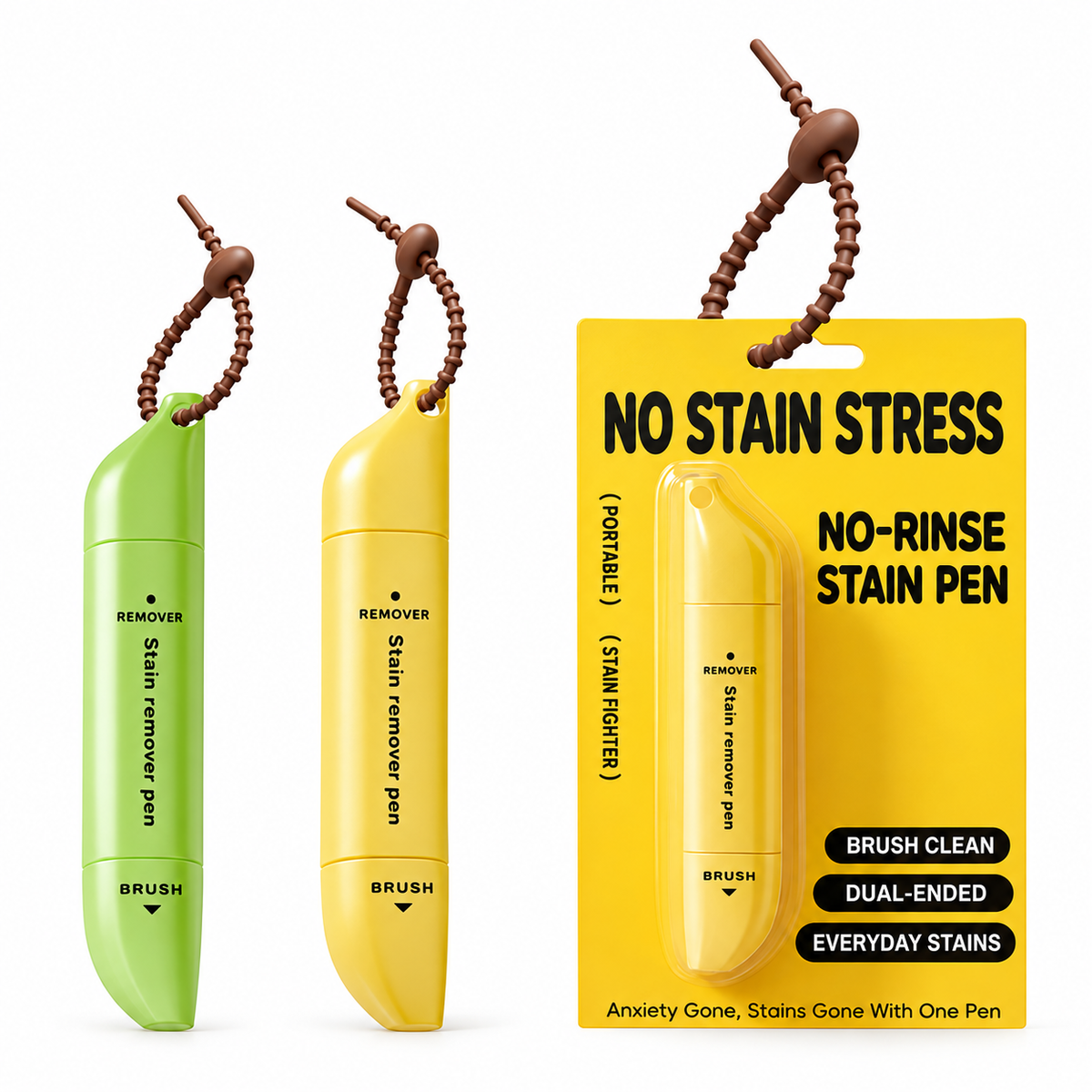 🥳2026 HOT SALE🥳💞50K+ SOLD! 🖊️✨ 50% OFF! Portable Dual-Head Stain Remover Pen – rollerball + silicone brush, targets makeup, grease, coffee & wine stains. Waterless, quick-dry & travel-ready! 🛡️✅