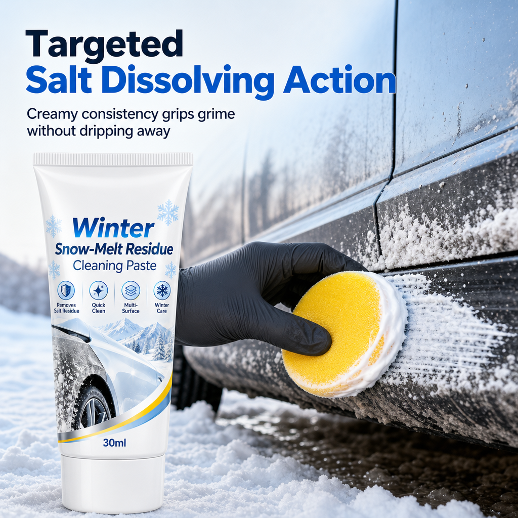 🥳2026 HOT SALE🥳💞50K+ SOLD! 🚗❄️ 50% OFF! Winter Car Salt Stain Remover Paste – dissolves road salt residue, restores gloss & includes sponge. Protects sills, wheel arches & bodywork! ✨✅