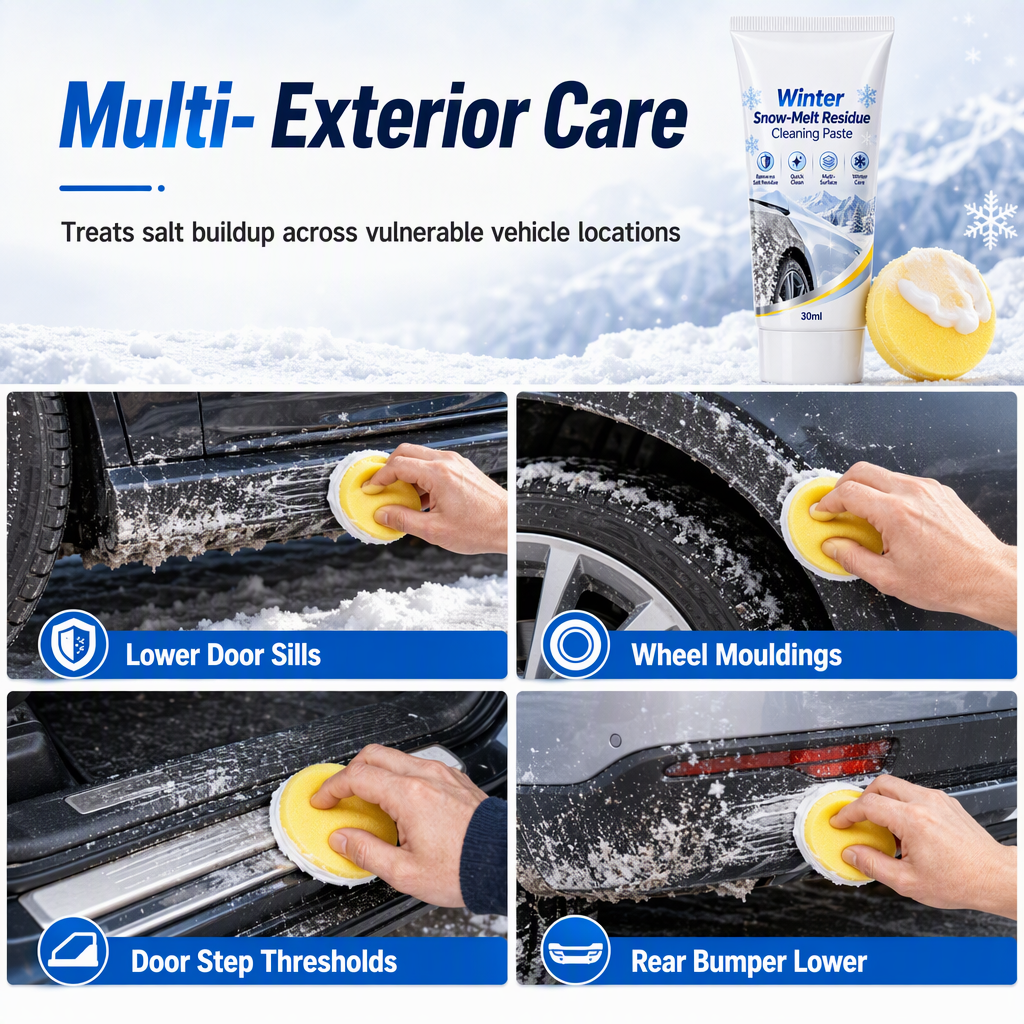 🥳2026 HOT SALE🥳💞50K+ SOLD! 🚗❄️ 50% OFF! Winter Car Salt Stain Remover Paste – dissolves road salt residue, restores gloss & includes sponge. Protects sills, wheel arches & bodywork! ✨✅