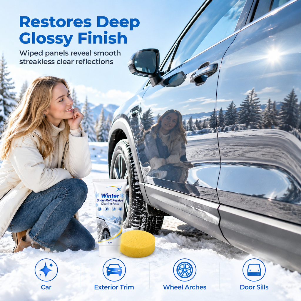 🥳2026 HOT SALE🥳💞50K+ SOLD! 🚗❄️ 50% OFF! Winter Car Salt Stain Remover Paste – dissolves road salt residue, restores gloss & includes sponge. Protects sills, wheel arches & bodywork! ✨✅