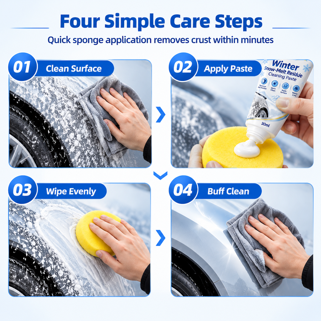 🥳2026 HOT SALE🥳💞50K+ SOLD! 🚗❄️ 50% OFF! Winter Car Salt Stain Remover Paste – dissolves road salt residue, restores gloss & includes sponge. Protects sills, wheel arches & bodywork! ✨✅