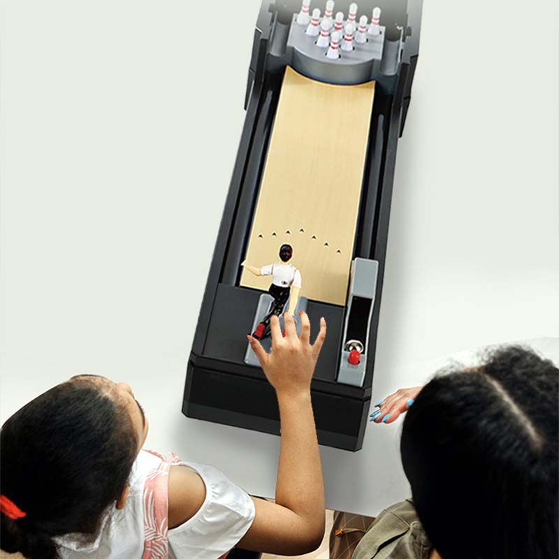 🥳2026 HOT SALE🥳💞50K+ SOLD! 🎳✨ 50% OFF! Tabletop Bowling Game – safe ABS, 12 pins & 2 metal balls. Quick-reset lever, portable fun for family & grandkids! 🛡️💪