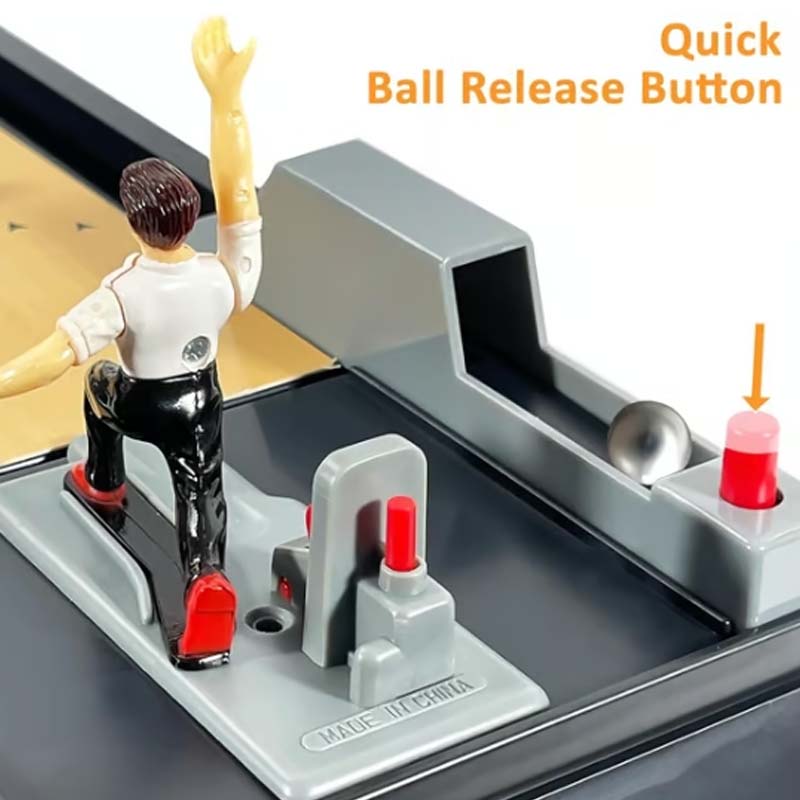🥳2026 HOT SALE🥳💞50K+ SOLD! 🎳✨ 50% OFF! Tabletop Bowling Game – safe ABS, 12 pins & 2 metal balls. Quick-reset lever, portable fun for family & grandkids! 🛡️💪