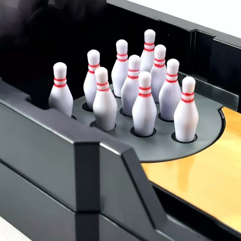 🥳2026 HOT SALE🥳💞50K+ SOLD! 🎳✨ 50% OFF! Tabletop Bowling Game – safe ABS, 12 pins & 2 metal balls. Quick-reset lever, portable fun for family & grandkids! 🛡️💪
