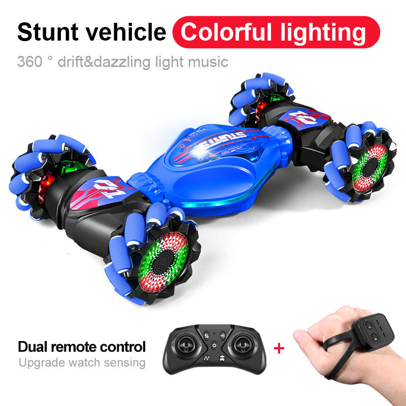 🥳2026 HOT SALE🥳💞50K+ SOLD! 🚗⌚ 50% OFF! Dual Remote Control Stunt Car – remote + gesture watch, 360° drifting, LED lights & music. 100m range, durable ABS. Fun for ages 6+! 🛡️✨