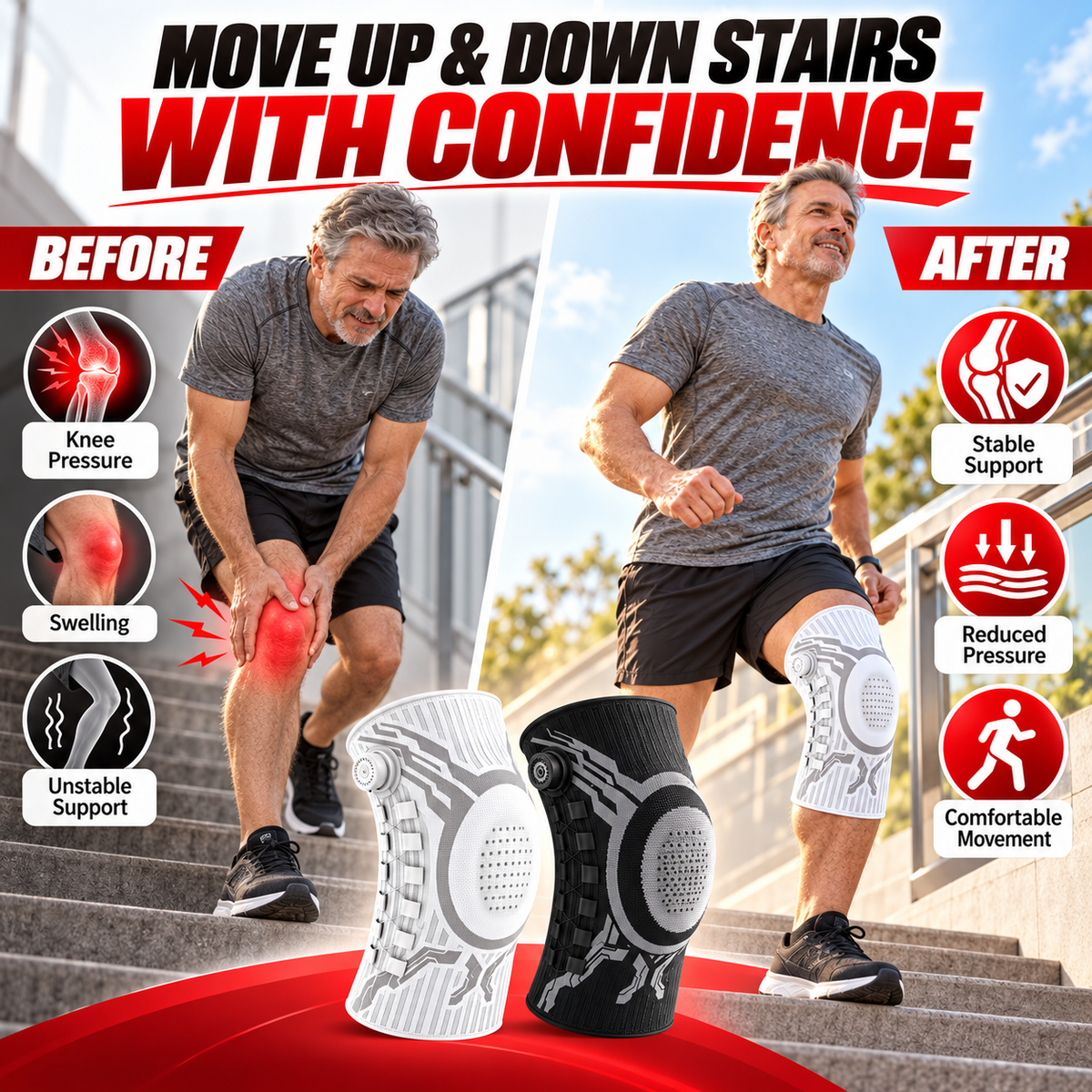 🥳2026 HOT SALE🥳💞50K+ SOLD! 🦵🔧 50% OFF! Dial-Adjustable Sports Knee Brace – alloy spring support, honeycomb silicone pad & anti-slip fit. Comfortable stability for walking, running & daily support! 🛡️💪