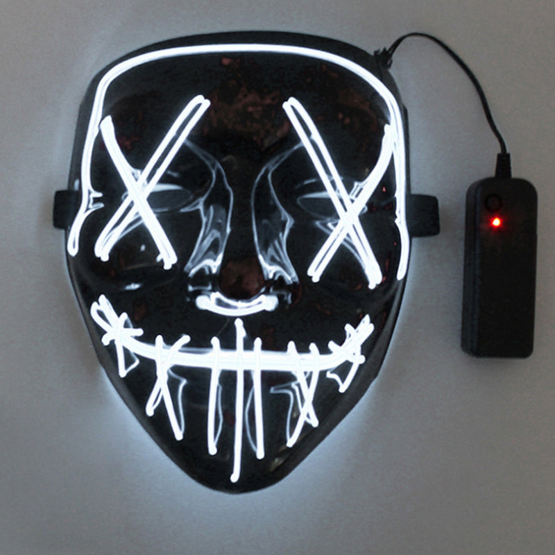 🥳2026 HOT SALE🥳💞50K+ SOLD! 🎃✨ 50% OFF! Halloween LED Glowing Mask – 10 vibrant colours, multiple light modes, comfortable adjustable fit. Glow through every party & cosplay! 💡💚
