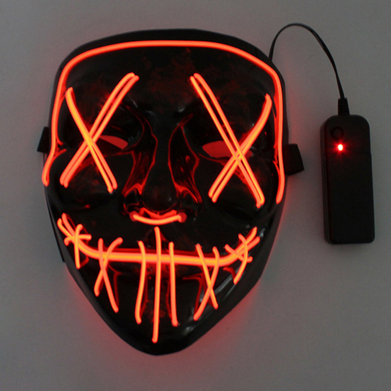 🥳2026 HOT SALE🥳💞50K+ SOLD! 🎃✨ 50% OFF! Halloween LED Glowing Mask – 10 vibrant colours, multiple light modes, comfortable adjustable fit. Glow through every party & cosplay! 💡💚