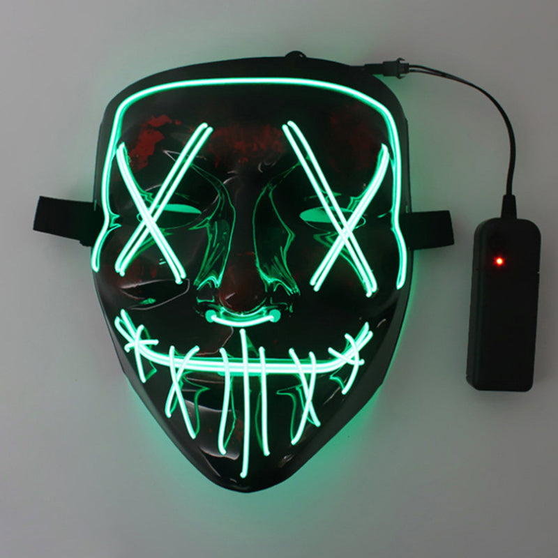 🥳2026 HOT SALE🥳💞50K+ SOLD! 🎃✨ 50% OFF! Halloween LED Glowing Mask – 10 vibrant colours, multiple light modes, comfortable adjustable fit. Glow through every party & cosplay! 💡💚