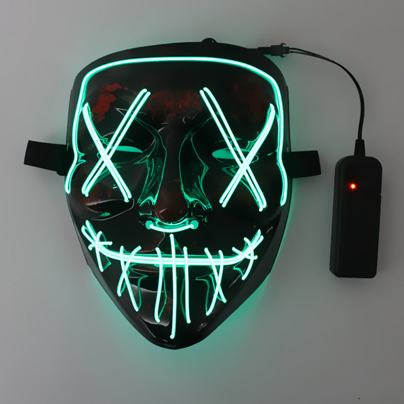 🥳2026 HOT SALE🥳💞50K+ SOLD! 🎃✨ 50% OFF! Halloween LED Glowing Mask – 10 vibrant colours, multiple light modes, comfortable adjustable fit. Glow through every party & cosplay! 💡💚
