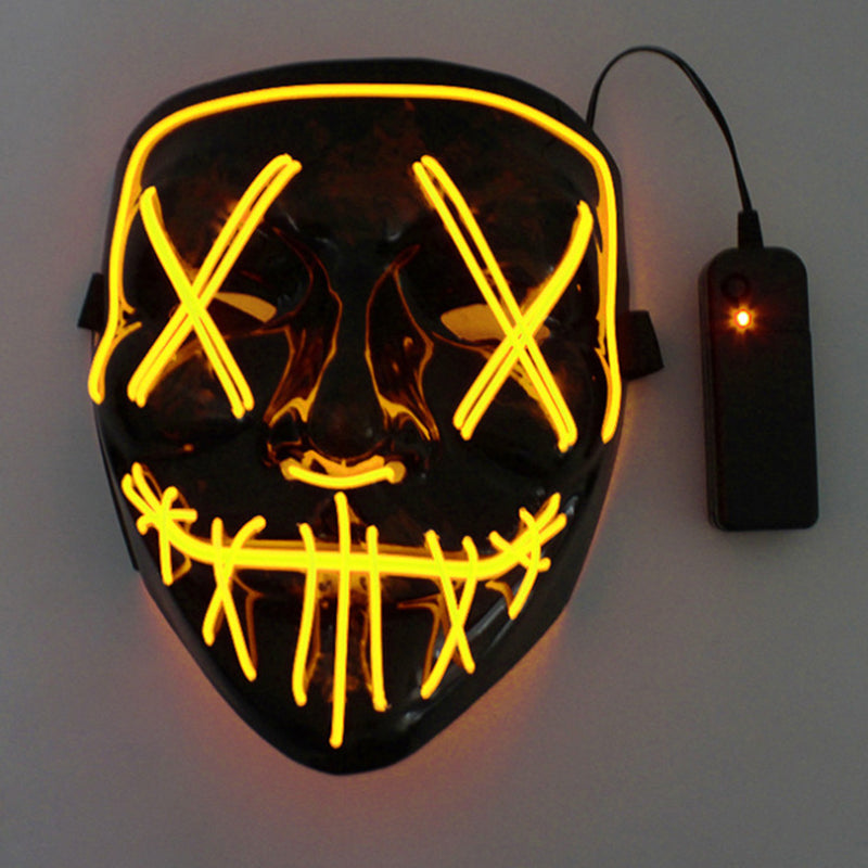 🥳2026 HOT SALE🥳💞50K+ SOLD! 🎃✨ 50% OFF! Halloween LED Glowing Mask – 10 vibrant colours, multiple light modes, comfortable adjustable fit. Glow through every party & cosplay! 💡💚