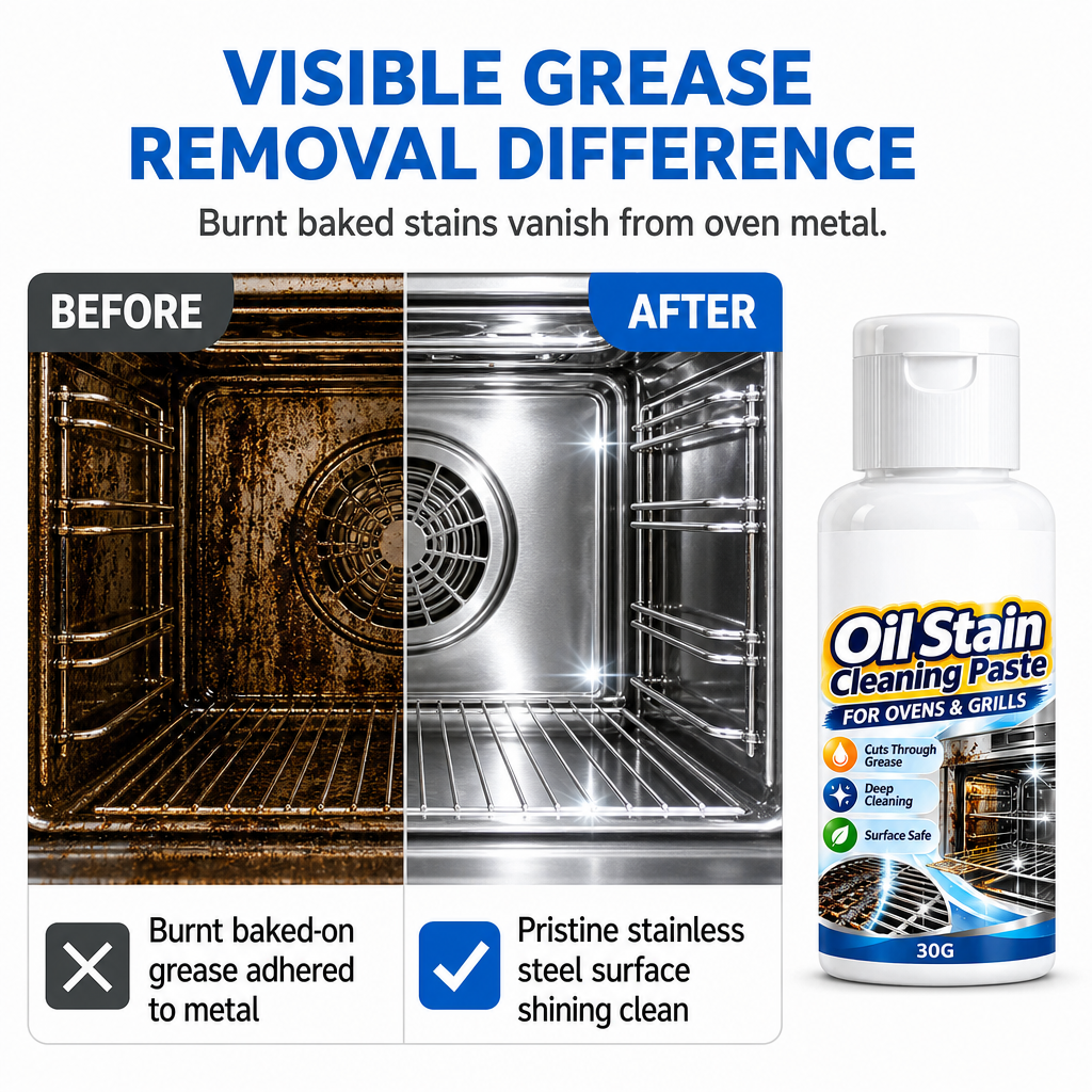 🥳2026 HOT SALE🥳💞50K+ SOLD! 🍳✨ 50% OFF! Multi-Purpose Kitchen Grease Cleaning Paste – clings to vertical oven walls, dissolves baked grease without scratching. Restores shine to grates & cooktops! 🛡️✅