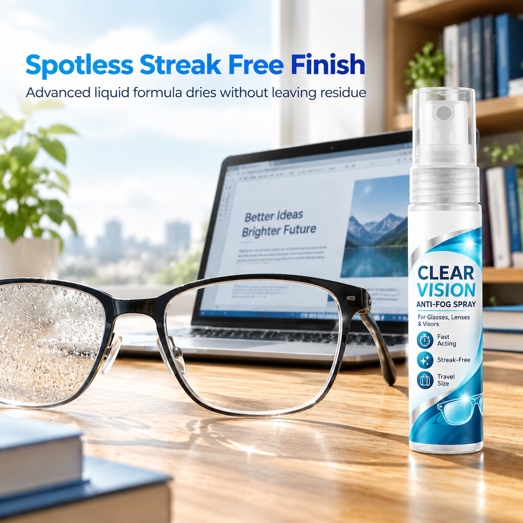 🥳2026 HOT SALE🥳💞50K+ SOLD! 👓✨ 50% OFF! Portable Glasses Anti-Fog Spray – instant clear vision, streak-free & long-lasting shield. Safe for coated lenses – ideal for masks, hot drinks & winter! 🛡️✅