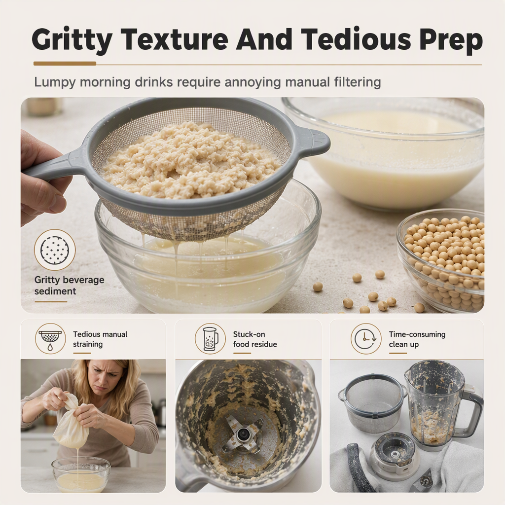 🥳2026 HOT SALE🥳💞50K+ SOLD! 🥛⚙️ 50% OFF! 304 Stainless Steel Soy Milk Maker & Blender – filter-free ultra-fine grinding, smart overnight preset, multi-layer thermal guard. Hot soy milk, porridge & baby food! 🛡️✅